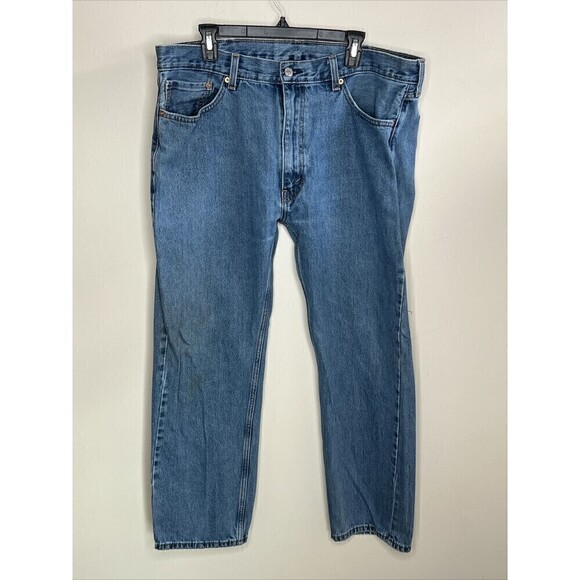 Levi’s Men’s 505 Regular Fit Straight Leg Light Blue Jeans 40x32 - Picture 1 of 10